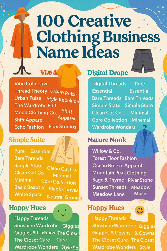 Creative Clothing Business Name Ideas